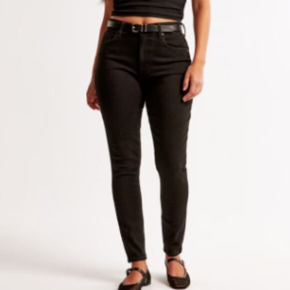 Abercrombie & Fitch Curve Love Skinny Black Jeans - Picture 2 of 4